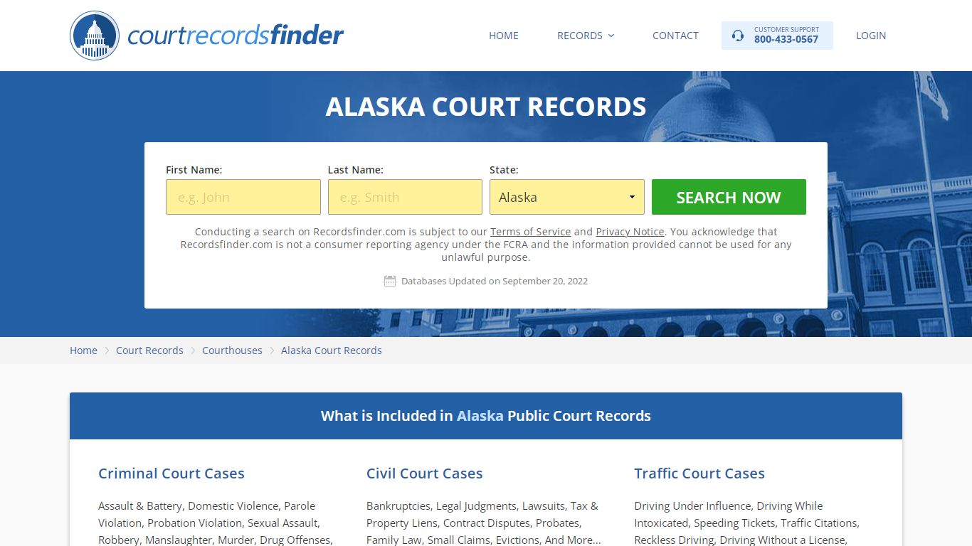 Alaska Court Records & Case Lookup - Find AK Courthouses